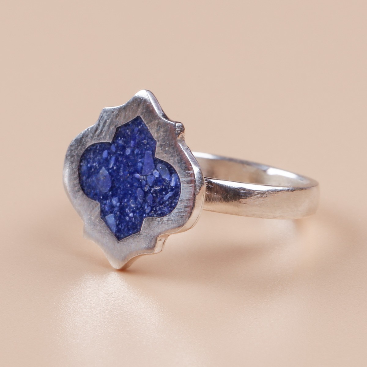 Azure Lapis Handmade Women Ring 2