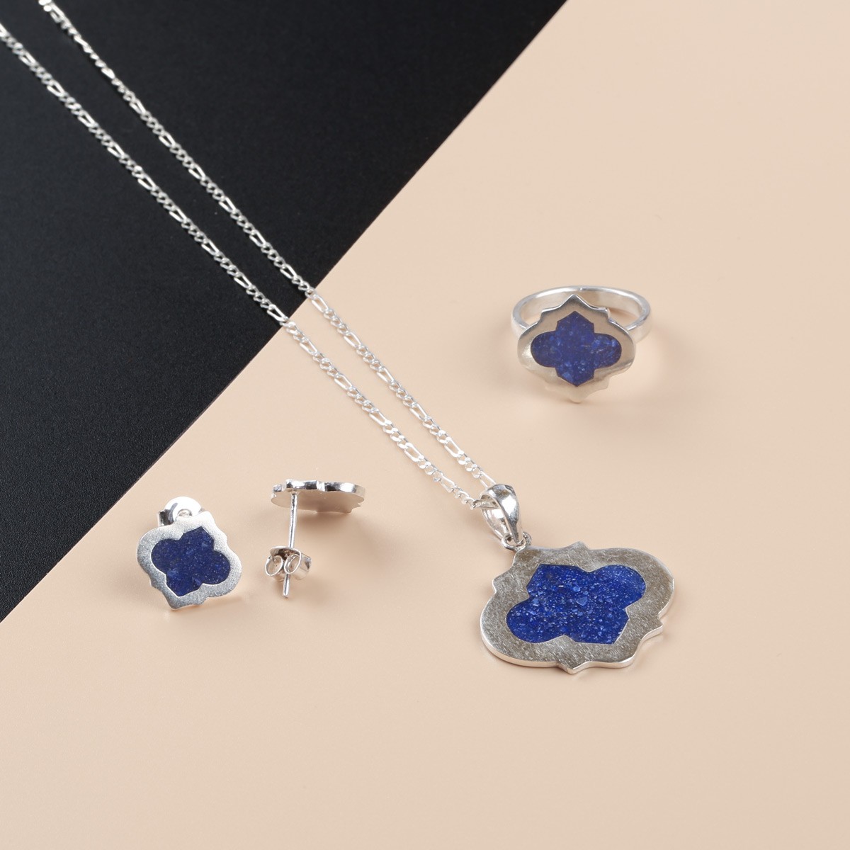 Azure Lapis Jewelry Set| Handmade 1