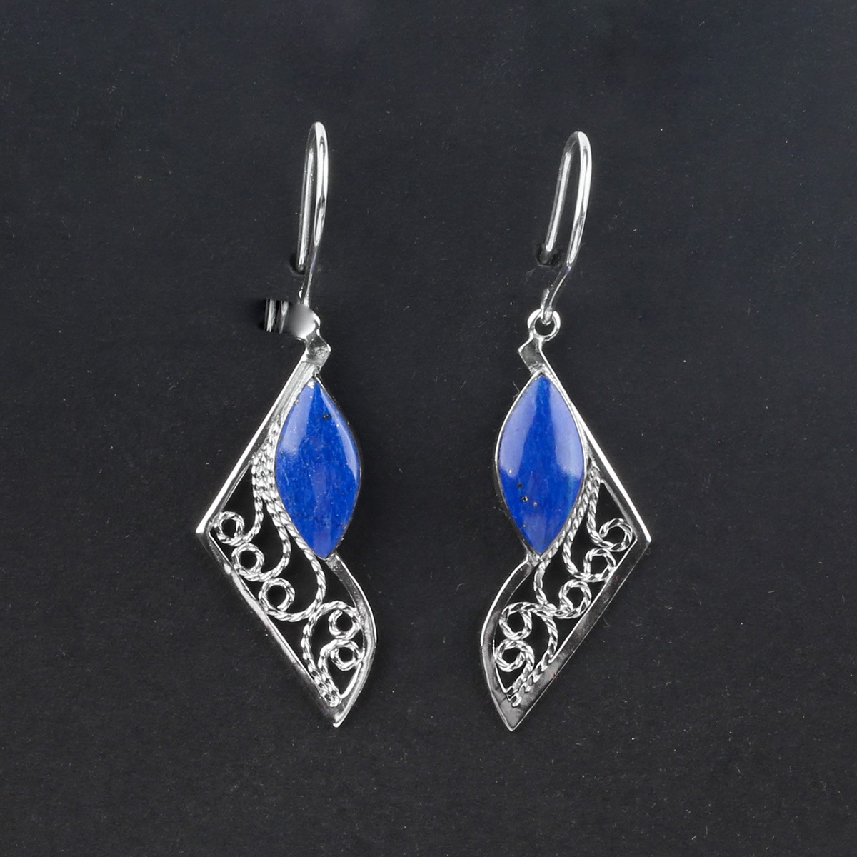 Afghan Women Malila Design Earrings| Lapis Earrings 2