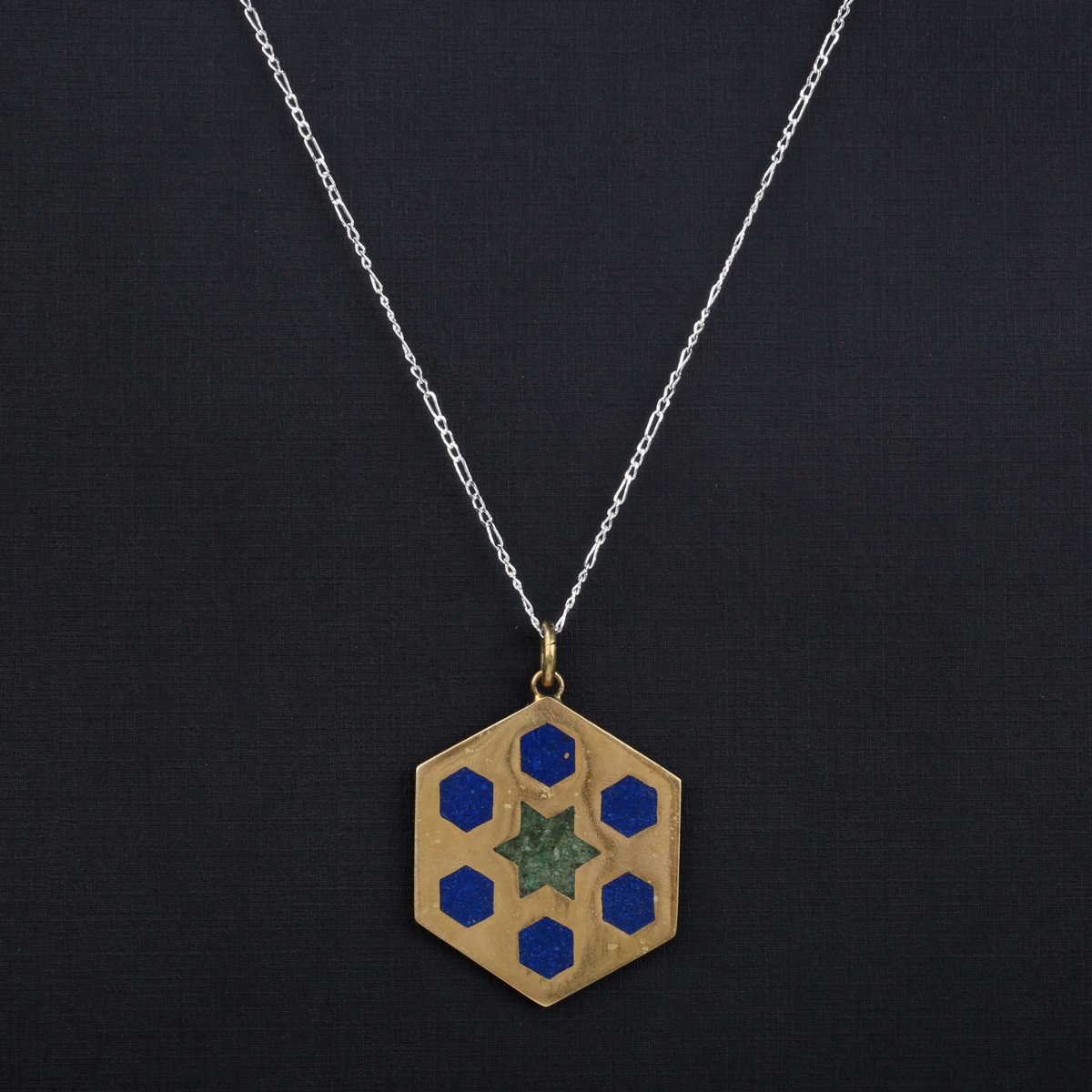Lapis Pendant Gold Plated 1