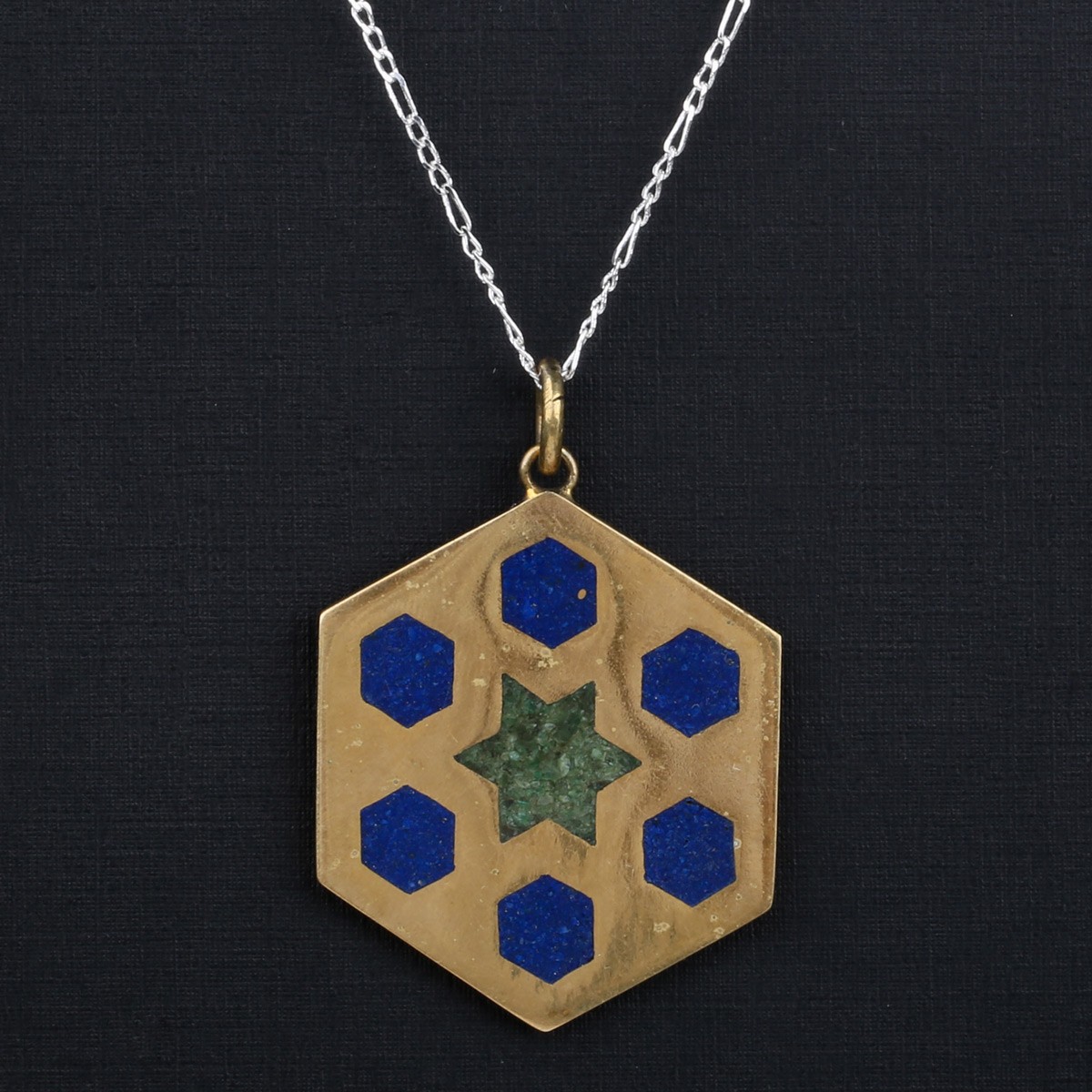Lapis Pendant Gold Plated 2
