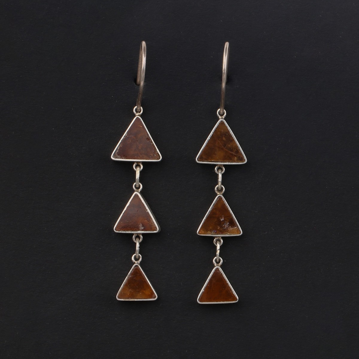 Garnet Handmade Earrings| Rare Silver Earrings 2