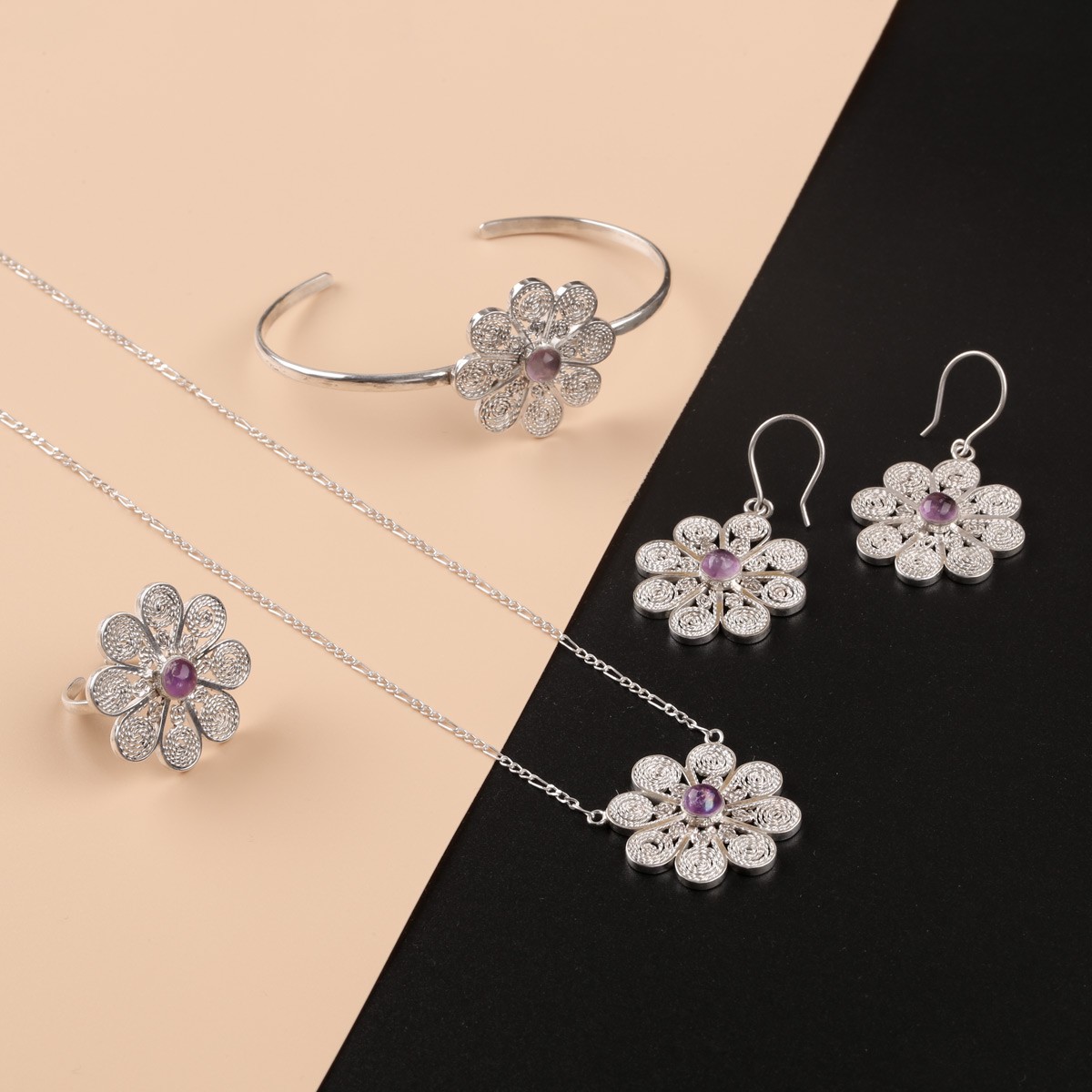 Florid Women Jewelry Set- Aseel 1