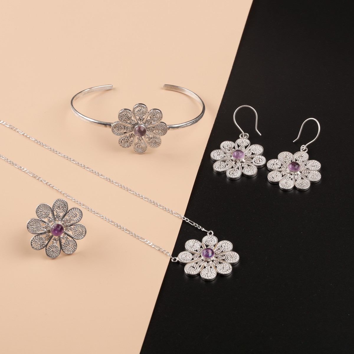 Florid Women Jewelry Set- Aseel 3