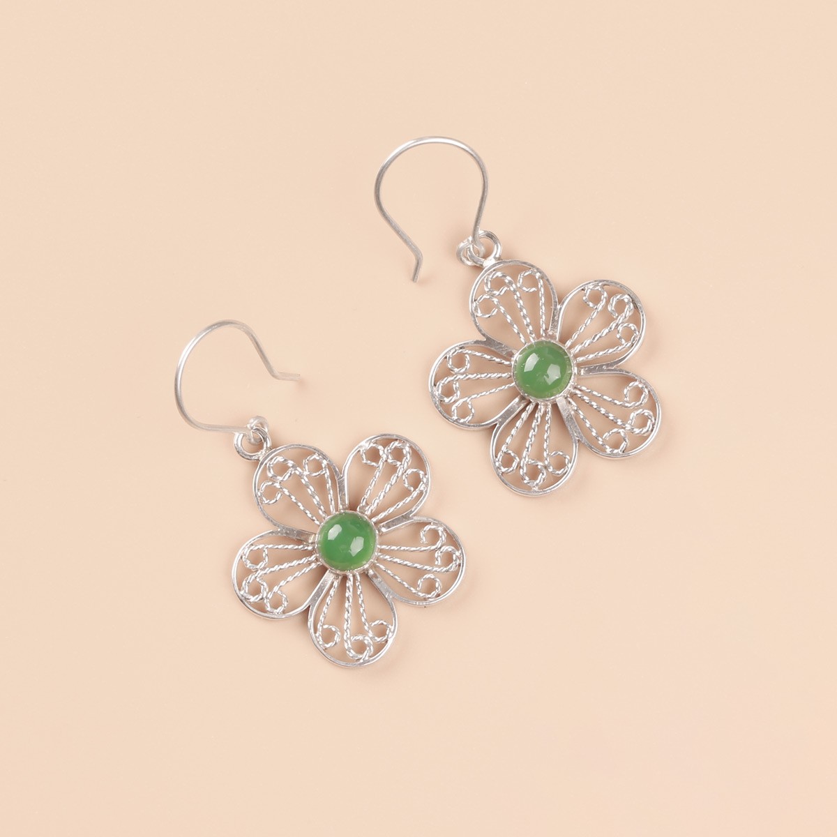 Green Agate Women Earrings 4