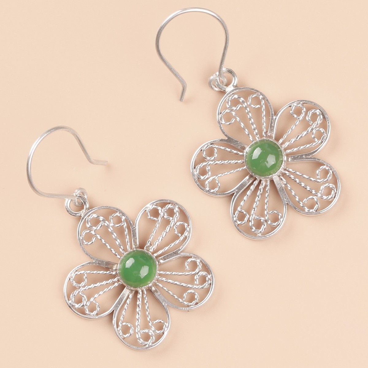 Green Agate Women Earrings 5
