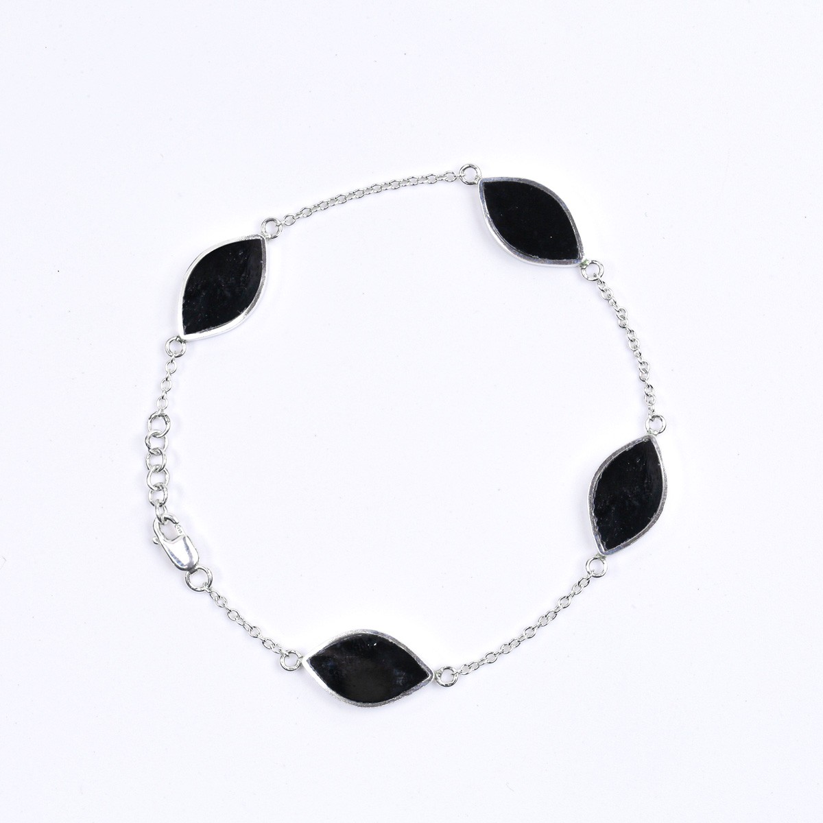 Minimal Agate Jewelry Set | Silver Lariat Necklace, Ring and Studs 4