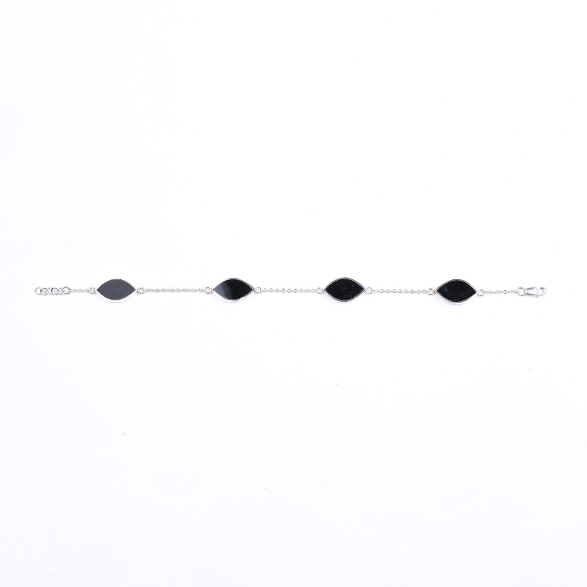 Minimal Agate Jewelry Set | Silver Lariat Necklace, Ring and Studs 5