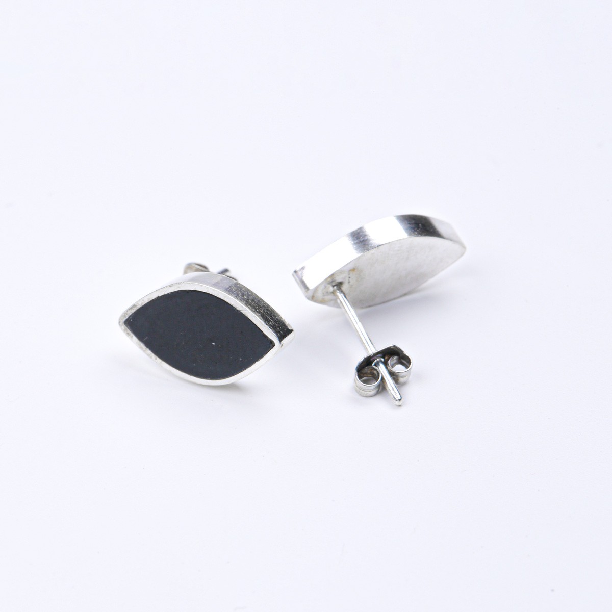 Minimal Agate Jewelry Set | Silver Lariat Necklace, Ring and Studs 7
