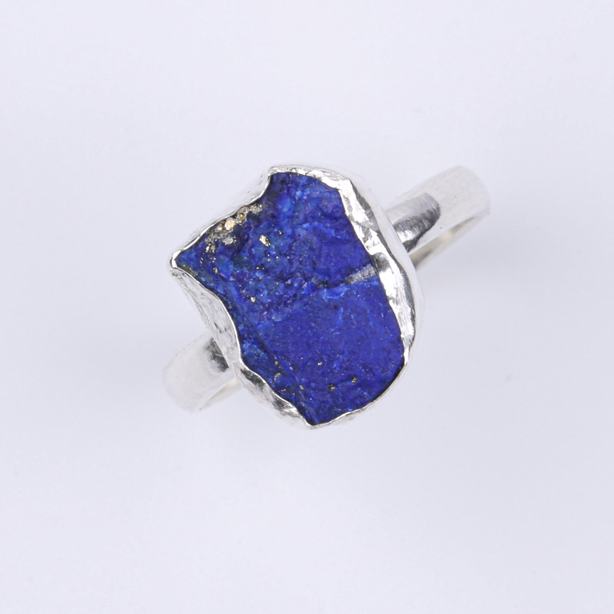 Rough Lapis Jewelry Set | Charm Necklace With Rings and Hook Earrings 5