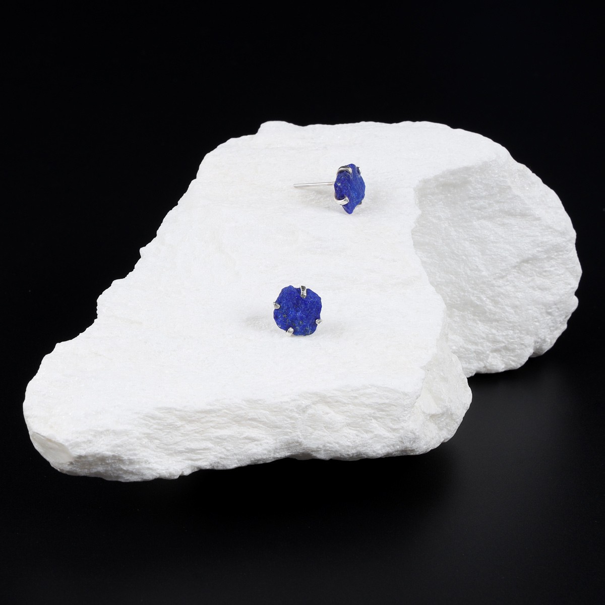 Lapis Stud Earrings 2
