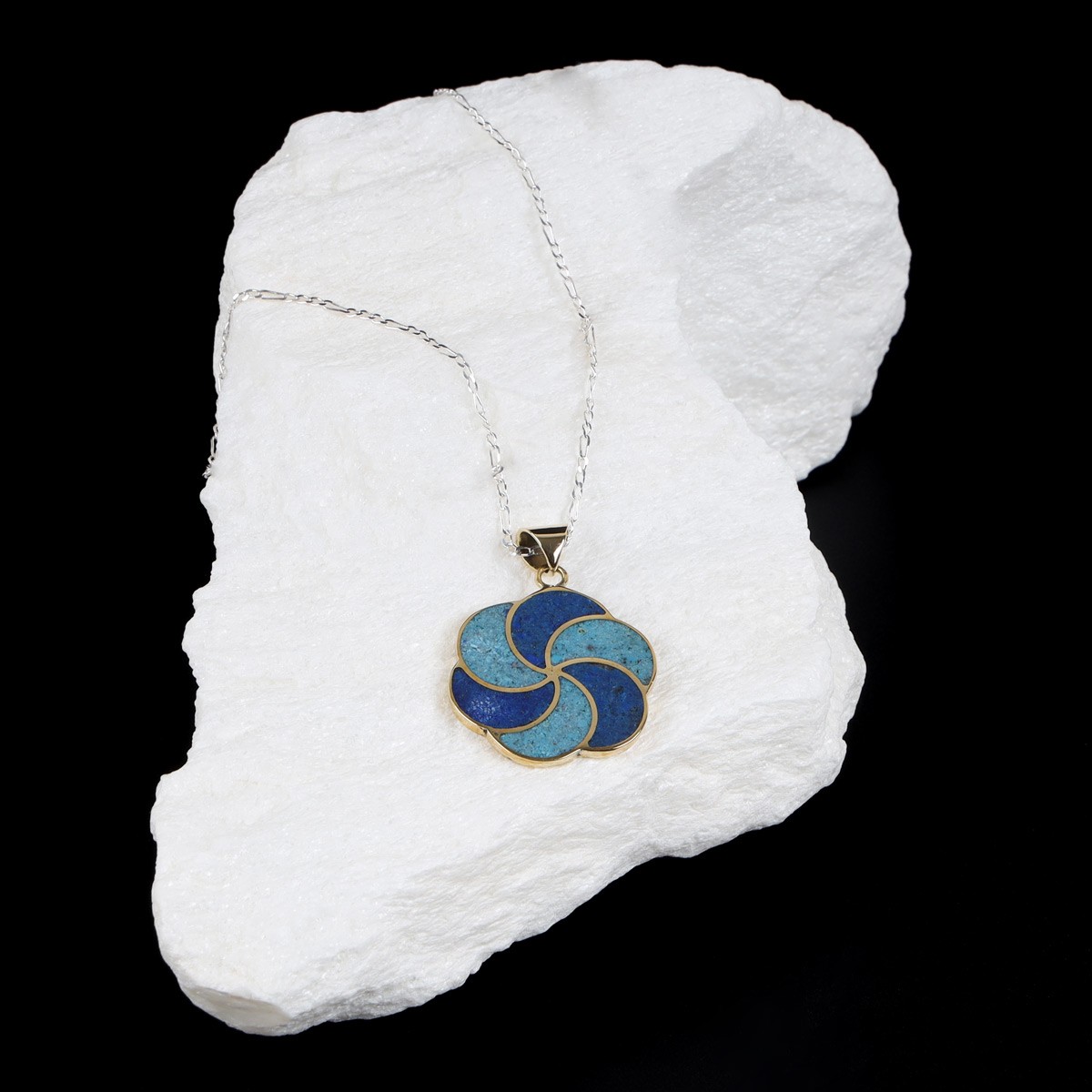 Necklace Lapis Lazuli, Turquoise Stone Afghanistan 2
