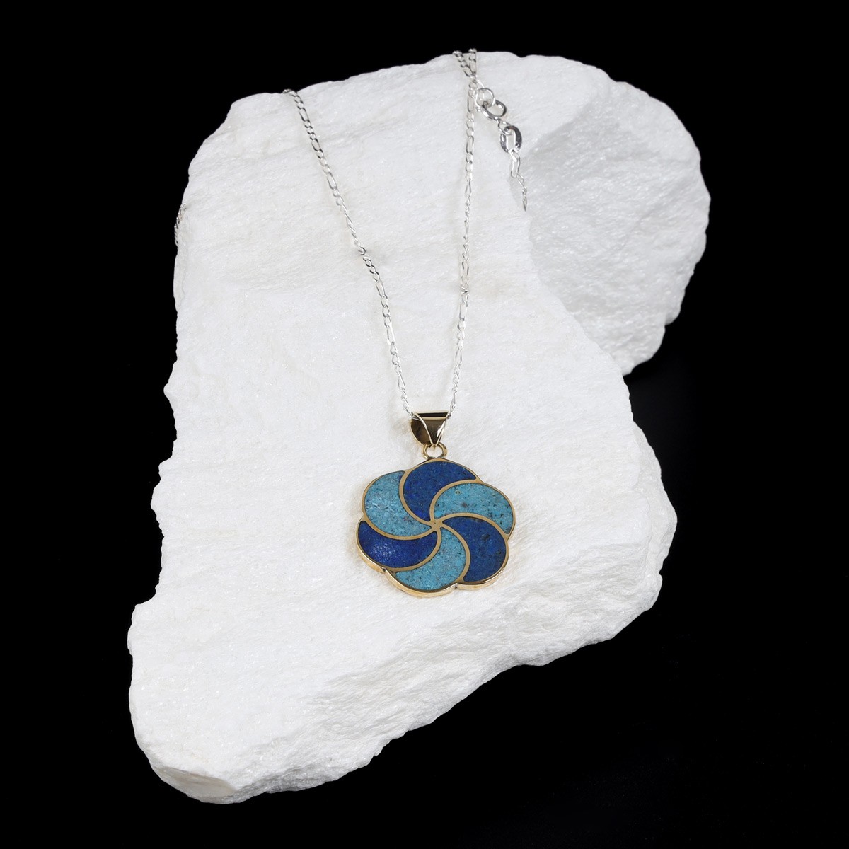 Necklace Lapis Lazuli, Turquoise Stone Afghanistan 3