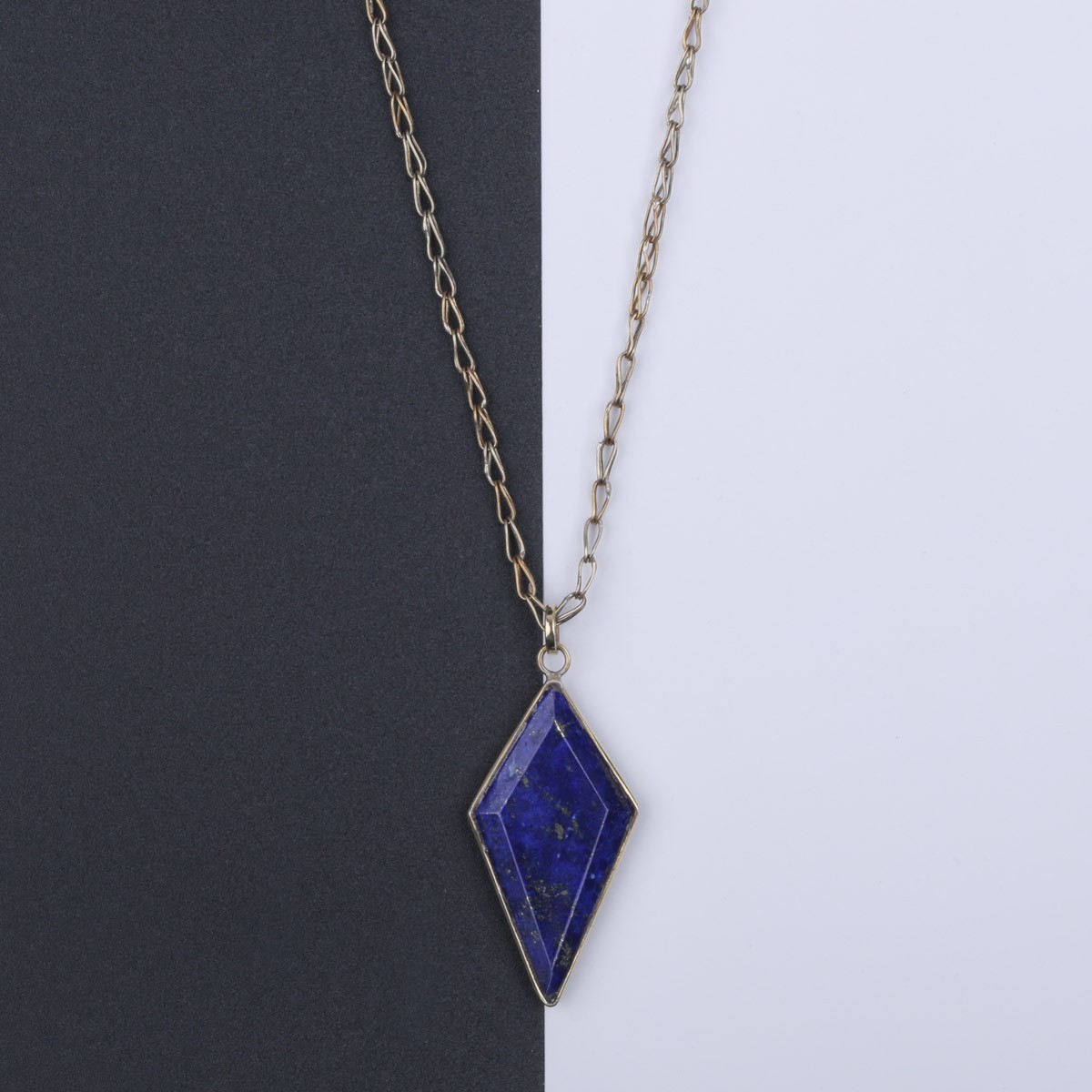 Lapis Necklace | Marquise Cut Drop Pendant 2