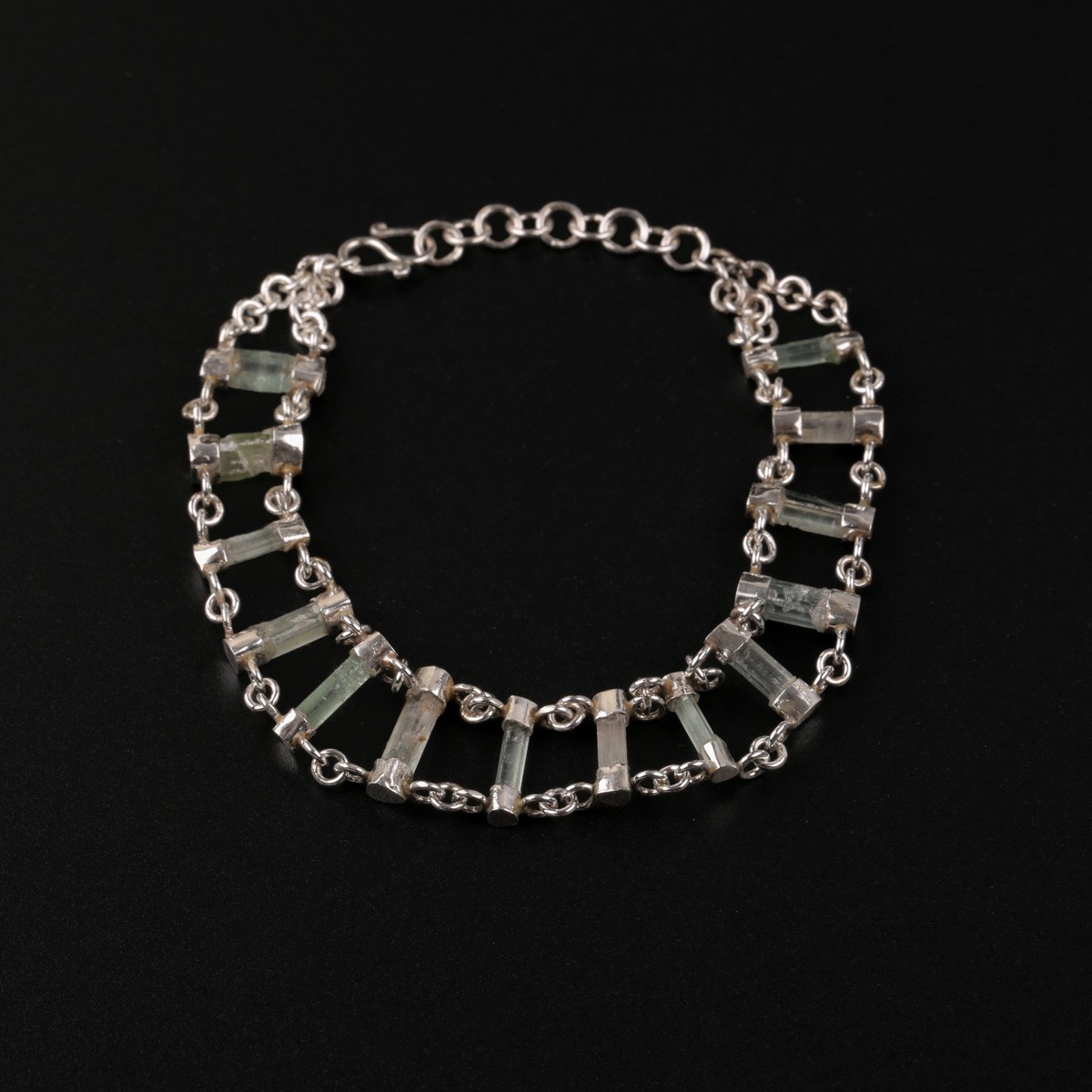 Turmaline Rough Bracelet | Silver Chain Bracelet 2