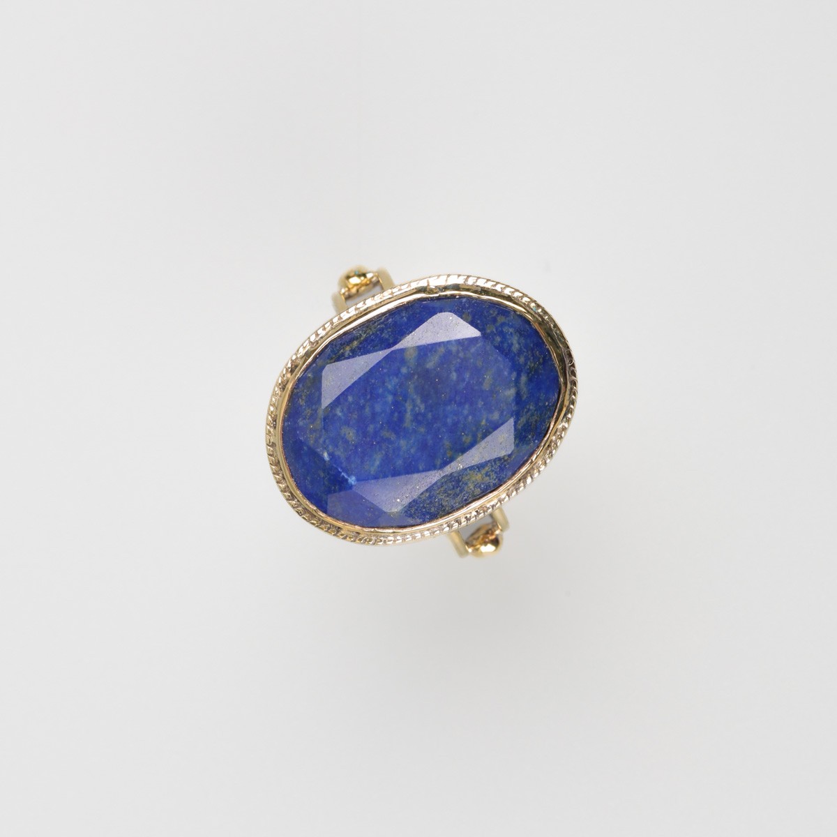 Lapis Ring | Round Flair Ring Handmade 3
