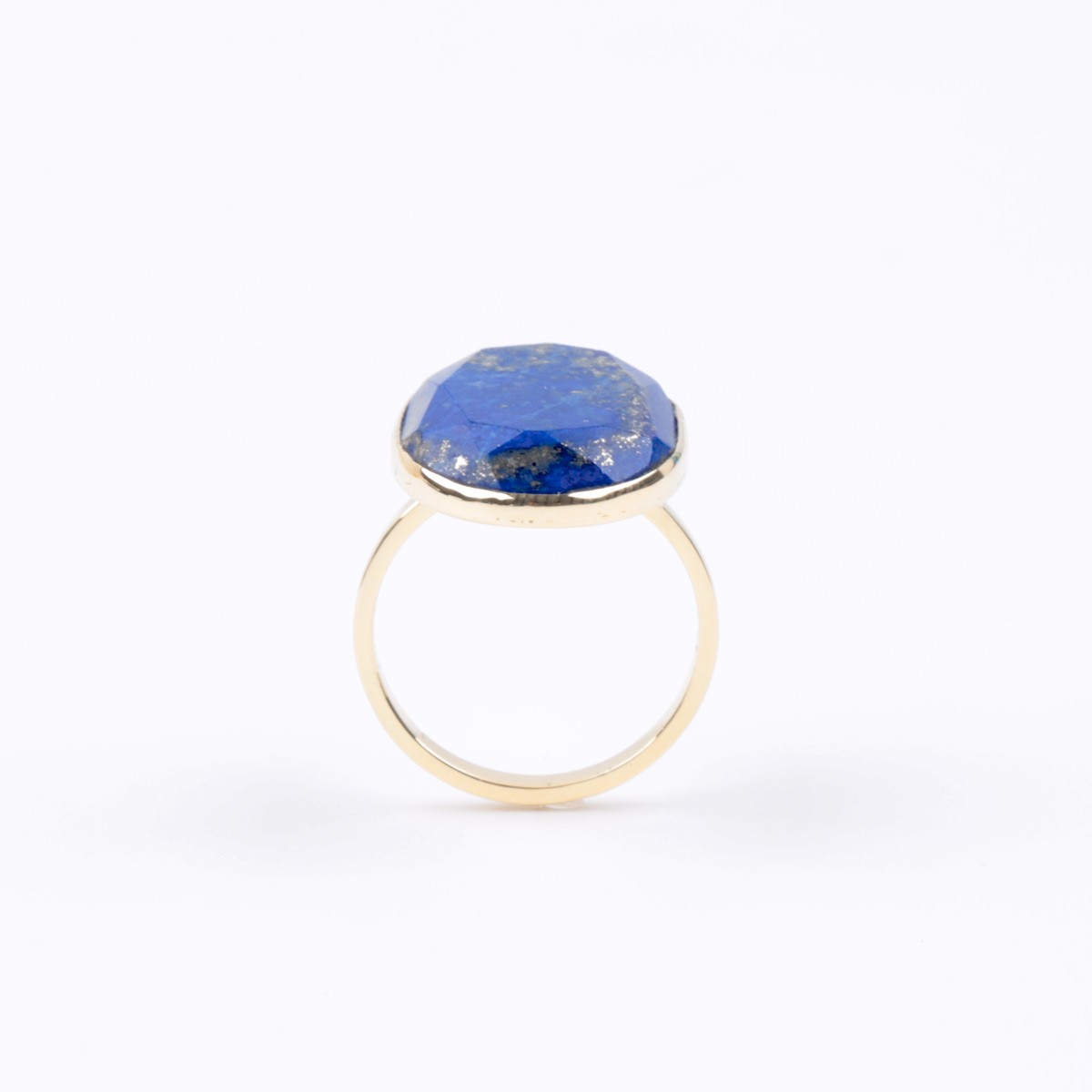 Lapis Brass Ring and Earring Set 4