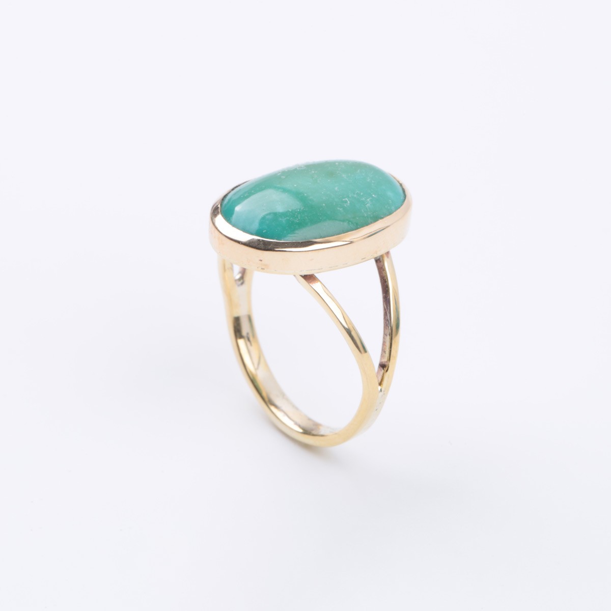 Turquoise Cut Ring | Brass Ring Handmade 1