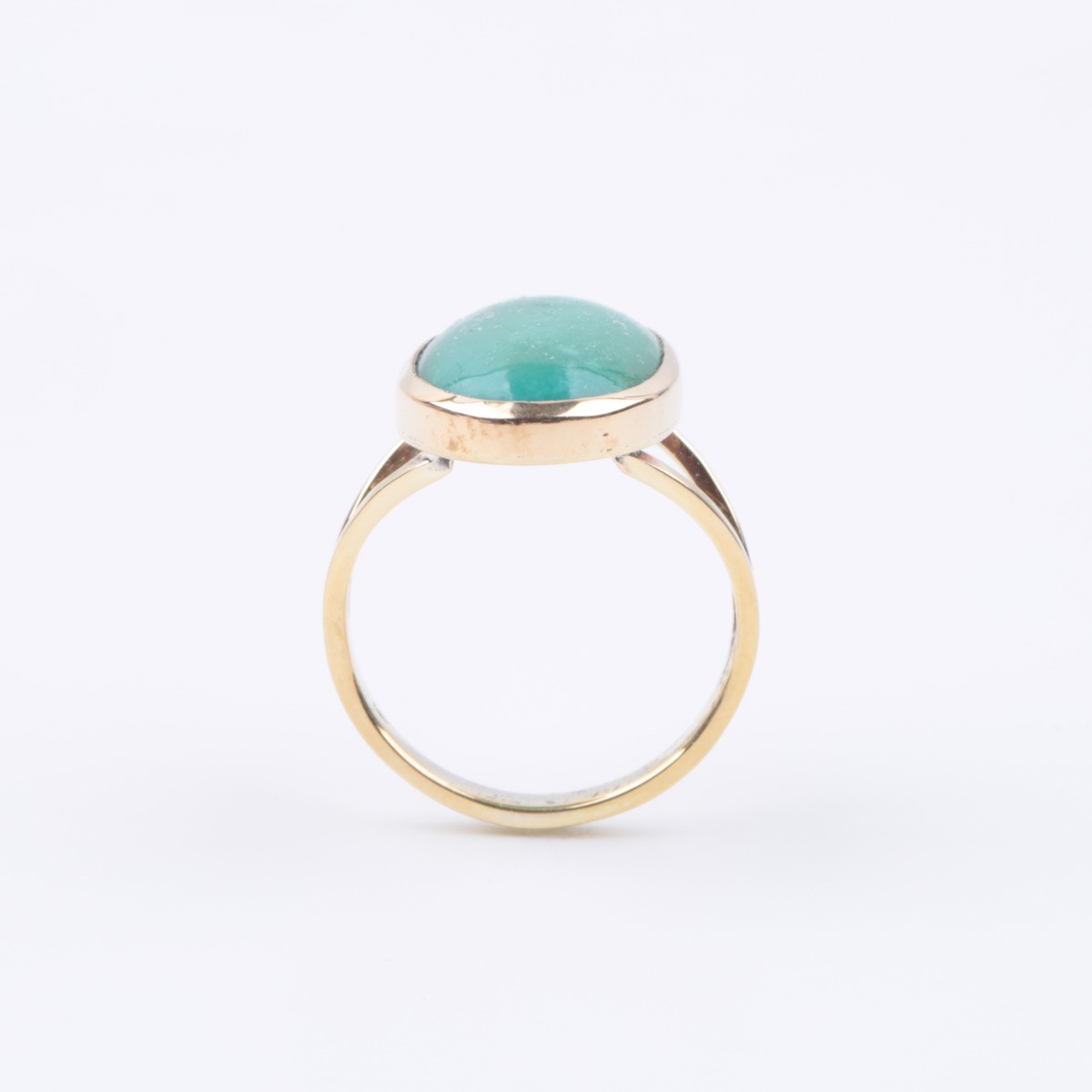 Turquoise Cut Ring | Brass Ring Handmade 3