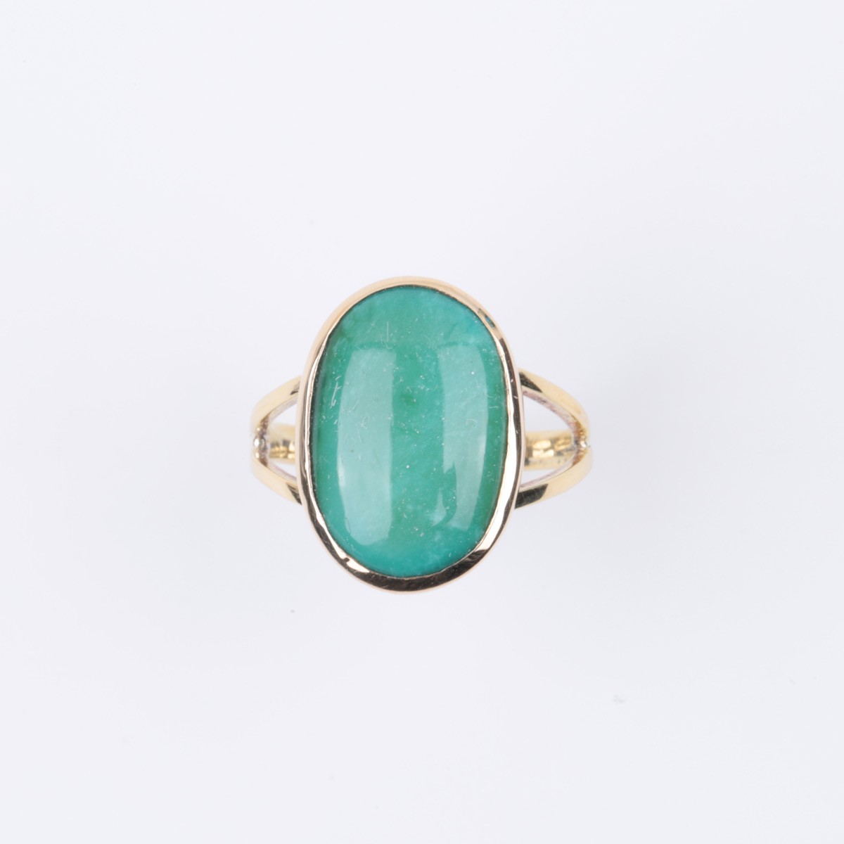 Turquoise Cut Ring | Brass Ring Handmade 4