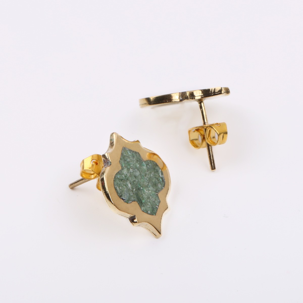 Bamyan Turquoise Studs | Gold Plated Studs 1