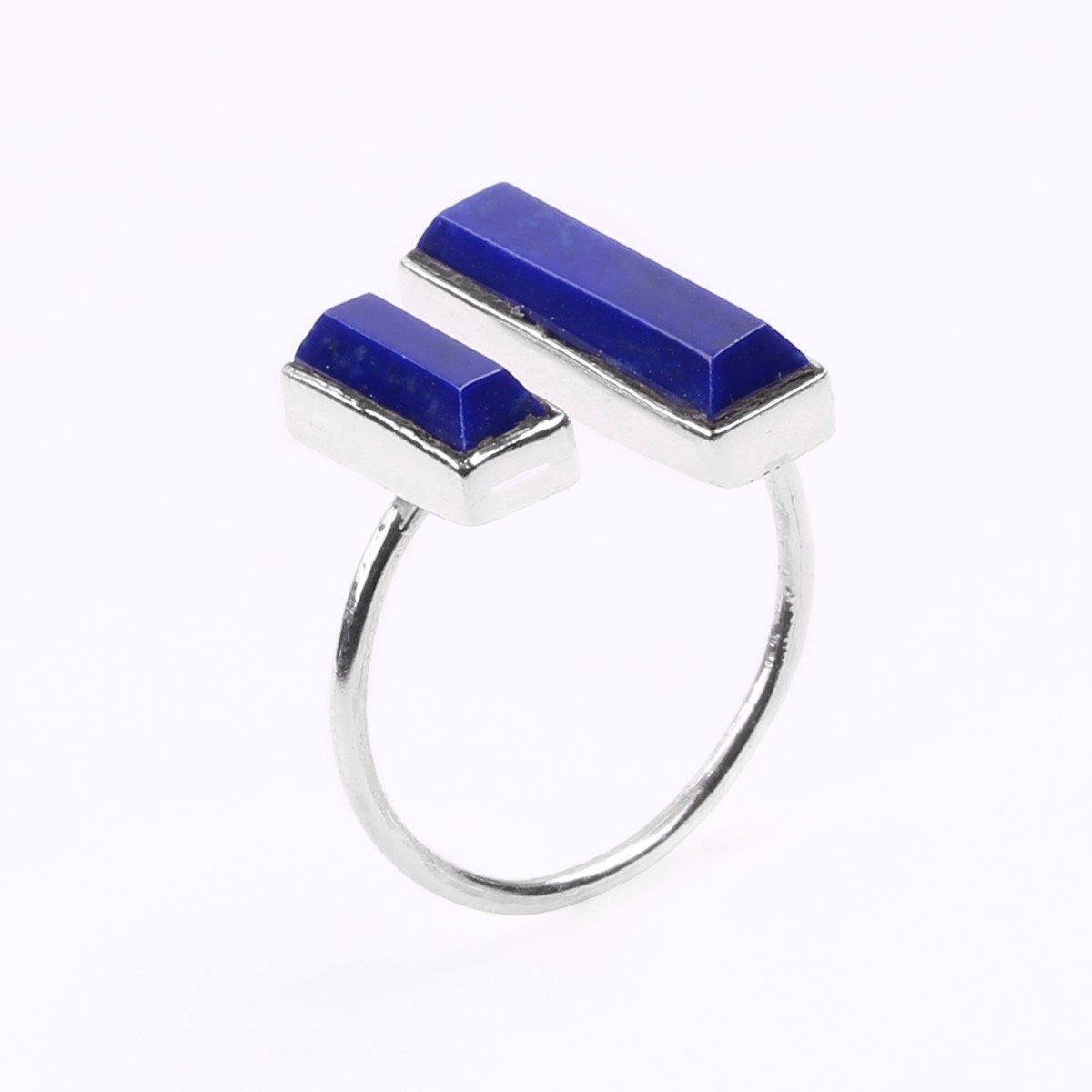 Lapis Lazuli Ring | Flat Stone Ring 1