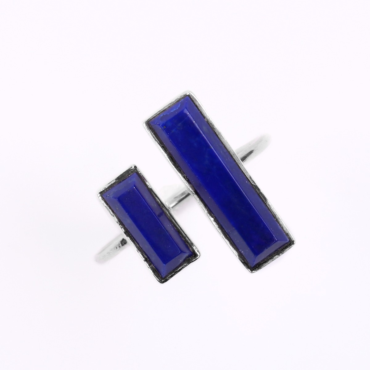 Lapis Lazuli Ring | Flat Stone Ring 2