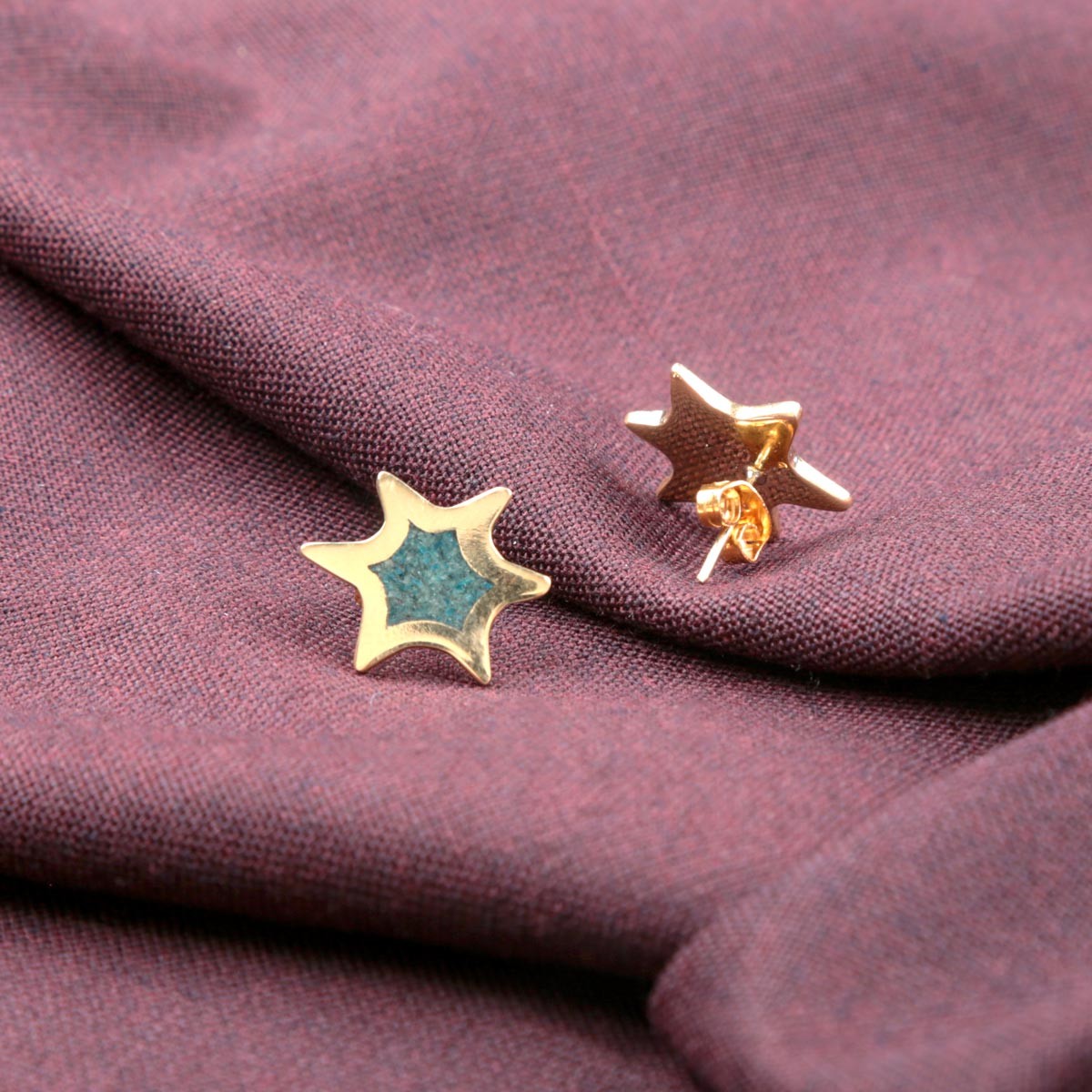Bamyan Turquiose Big Star Stud Earrings SetBamyan Turquiose Big Star Stud Earrings Set 1