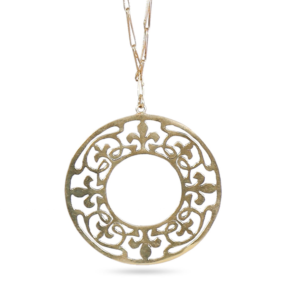 Brass Drop Pendant | Silver Round Locket 2
