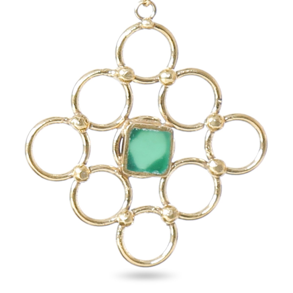 Green Agate Dangle Earrings | Gold Plated Hook Earrings 3