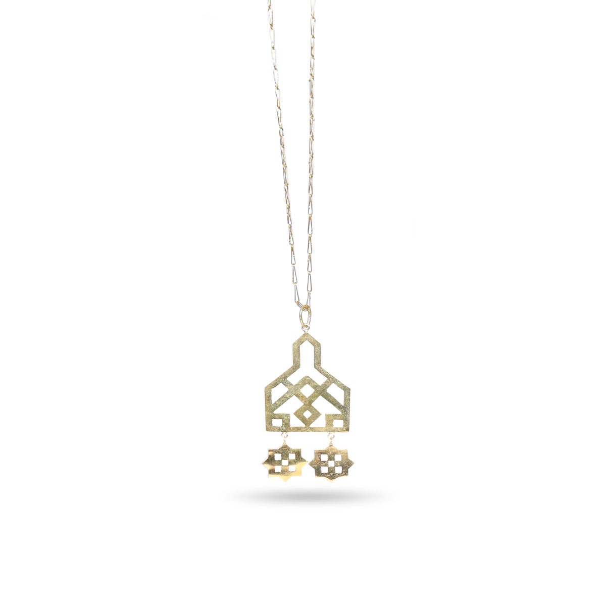 Gold Plated Drop Pendant | Brass Drop Locket 1