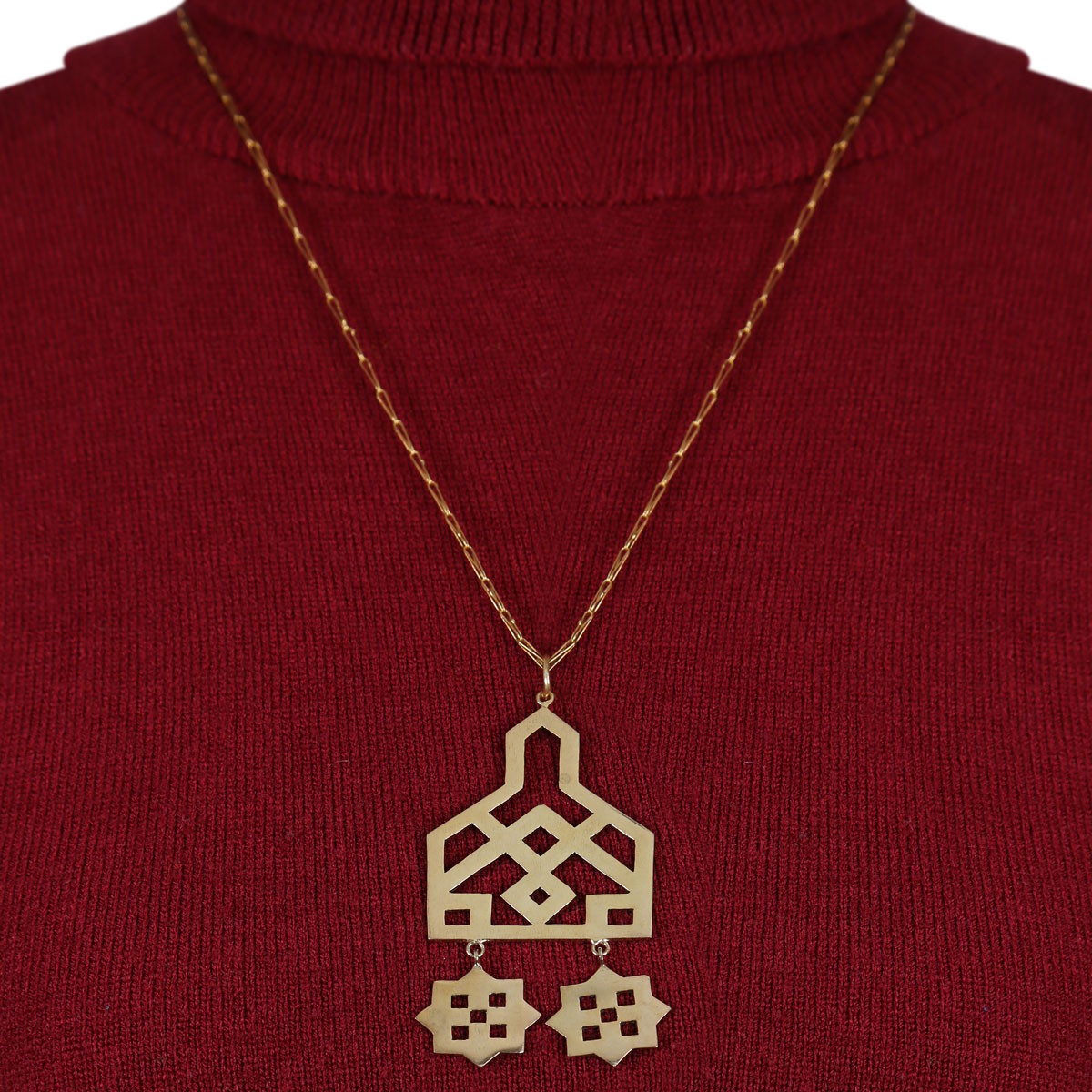 Gold Plated Drop Pendant | Brass Drop Locket 4
