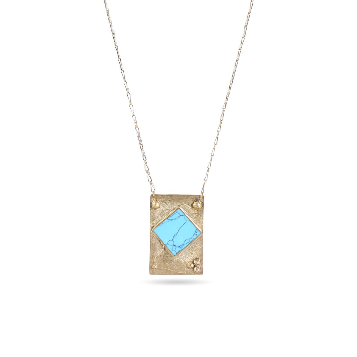 Blue Turquoise Stone Pendant | Murad Khani Style Locket 1