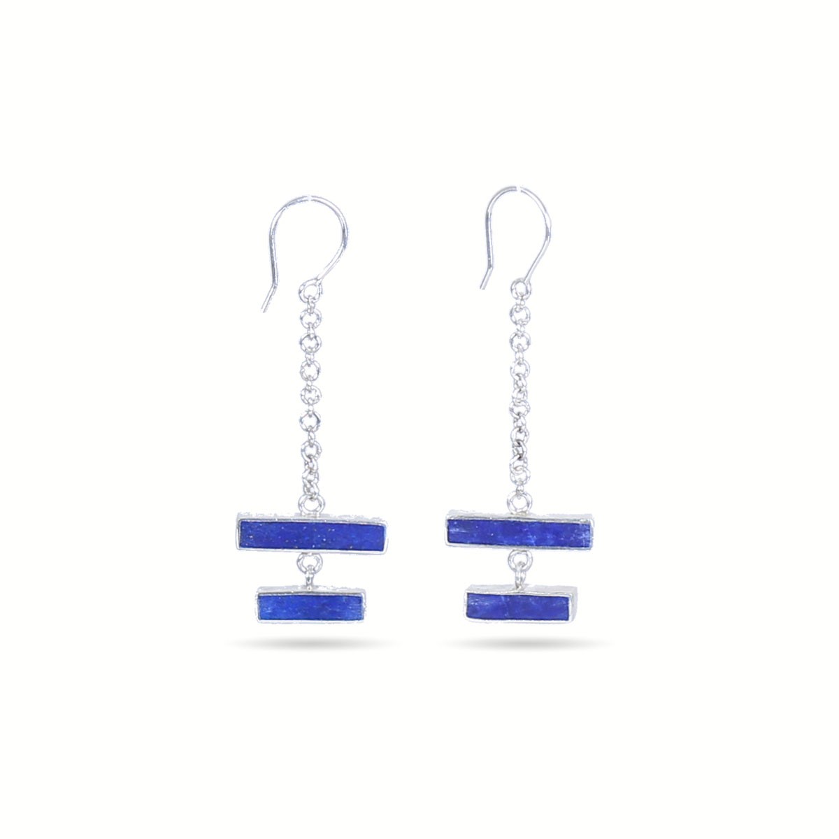 Lapis Stone Jewelry Set | Silver Pendant, Earrings, Ring & Bracelet 3