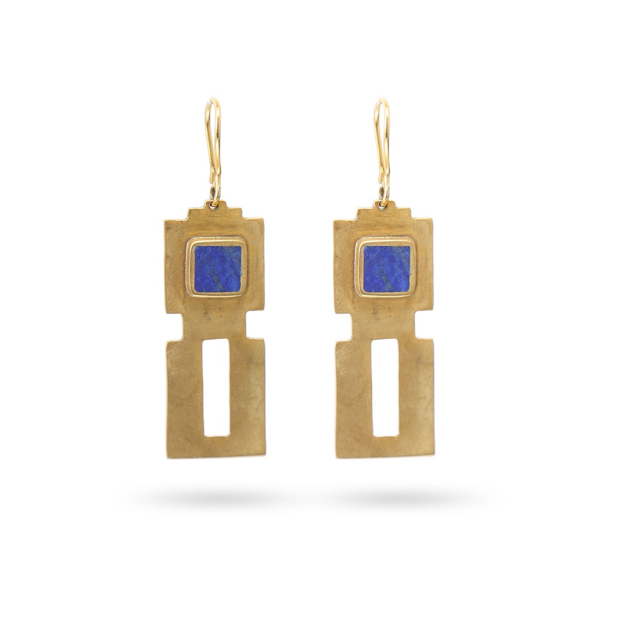 Blue Lapis Lazuli jewelry Set | Gold Plated Pendant, Earrings & Bracelet 3