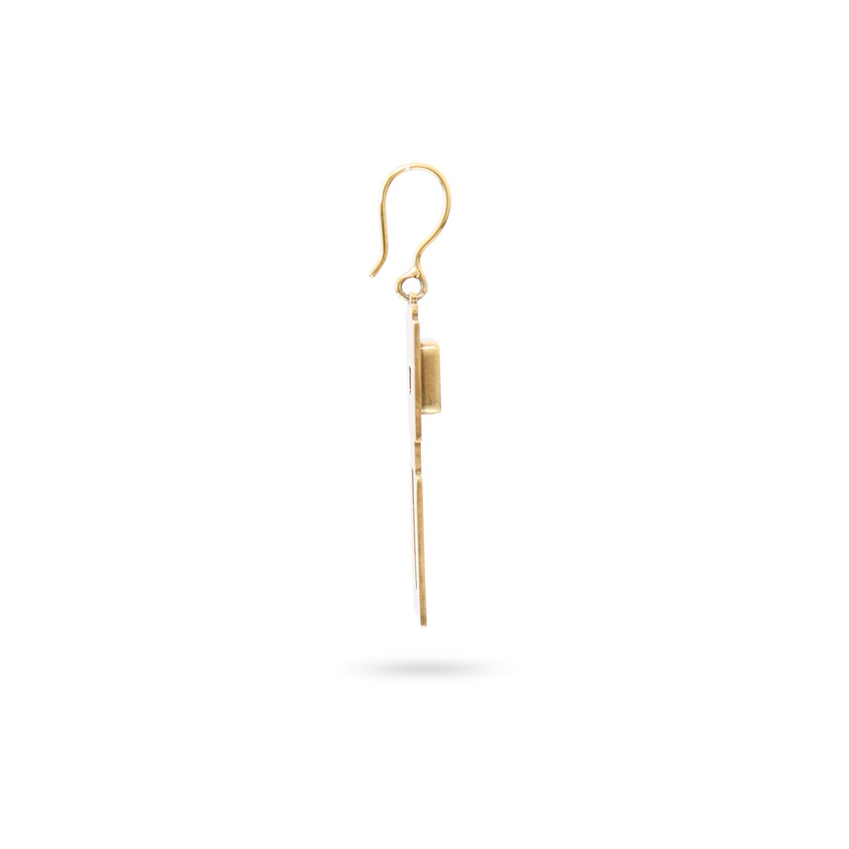 Lapis Lazuli Antique Brass Earrings | Gold Plated Dangle Earrings 3