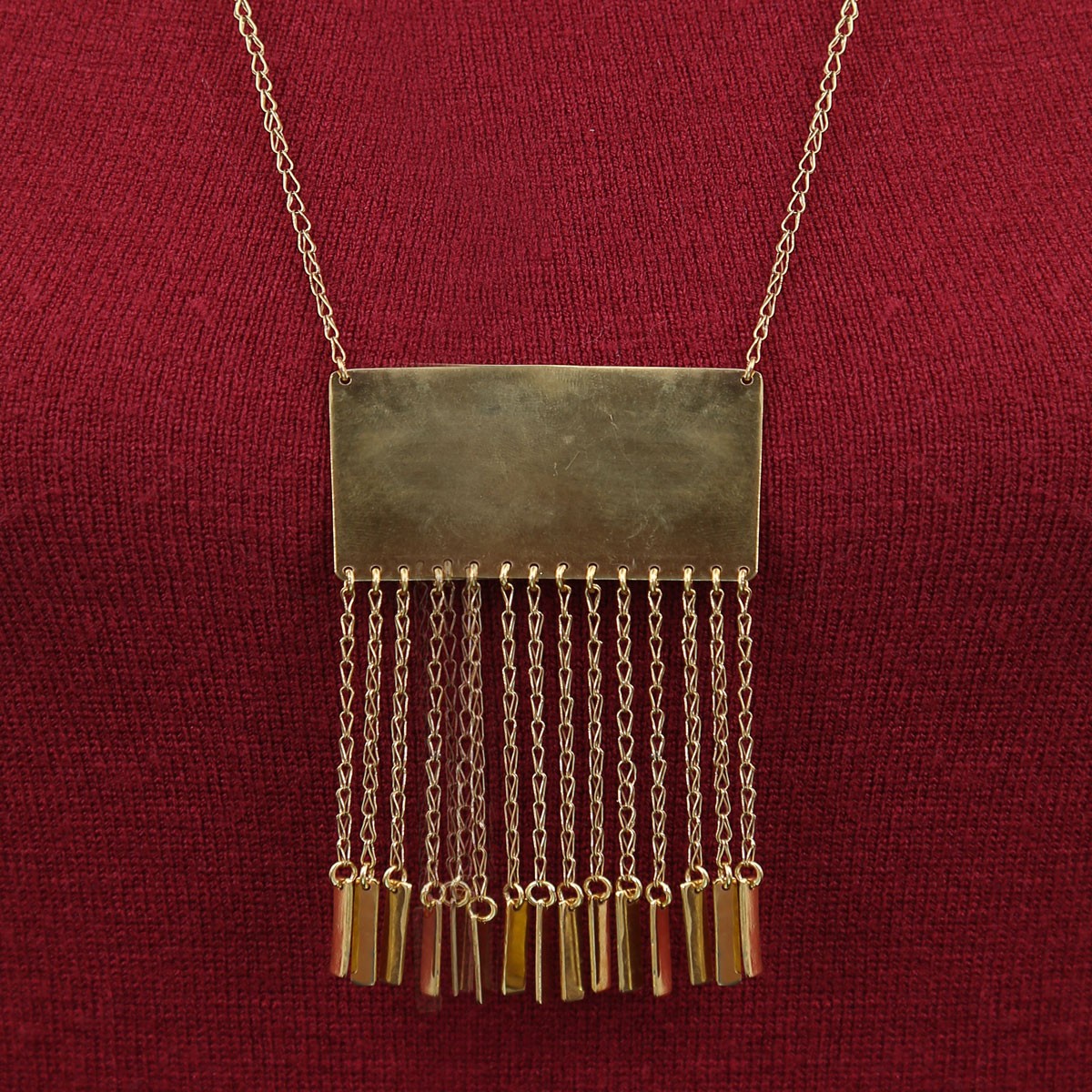 Turkmen Gold Plated Necklace | Drop Chime Pendant Necklace 2