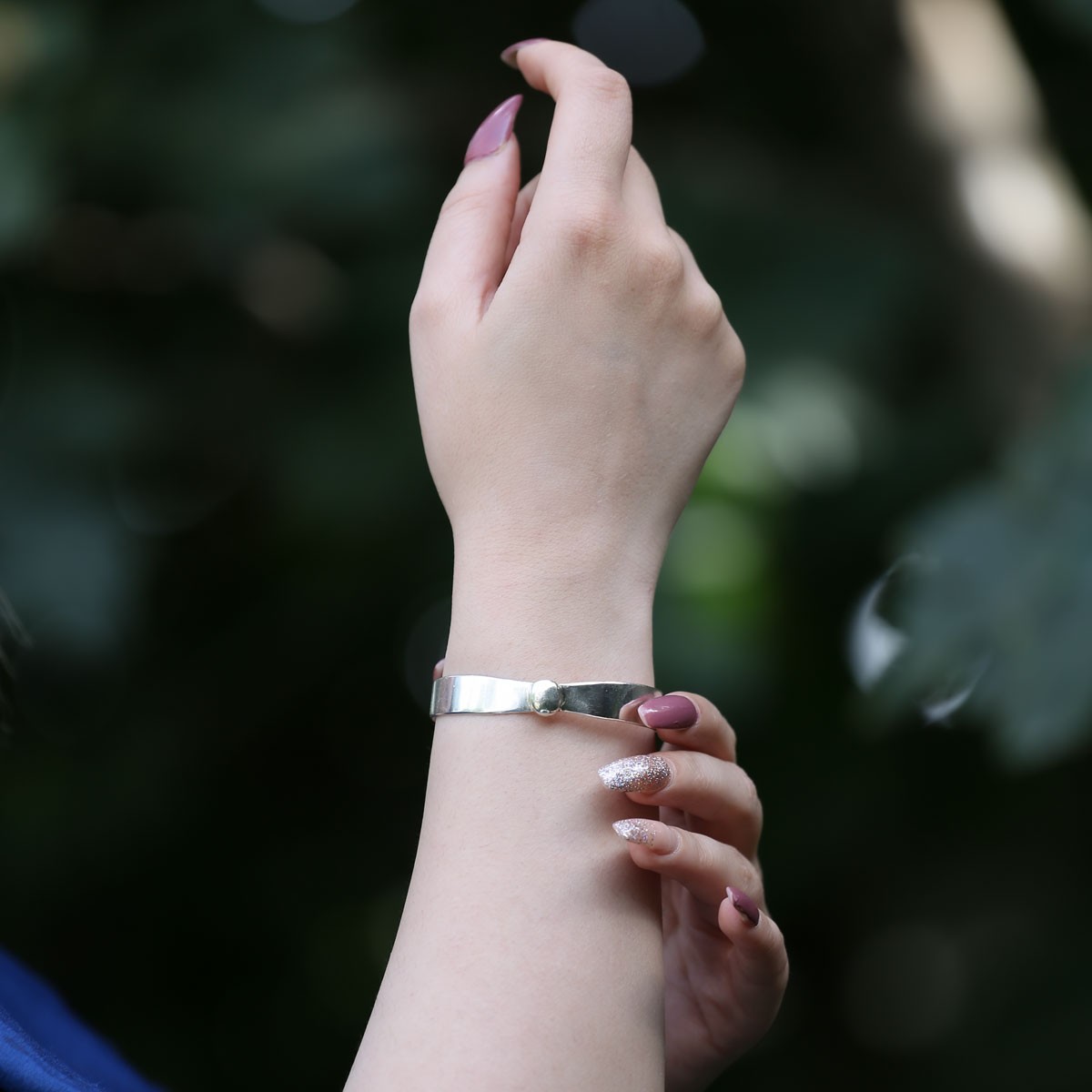 Silver Open Cuff Bracelet | Bangle Style Bracelet 3