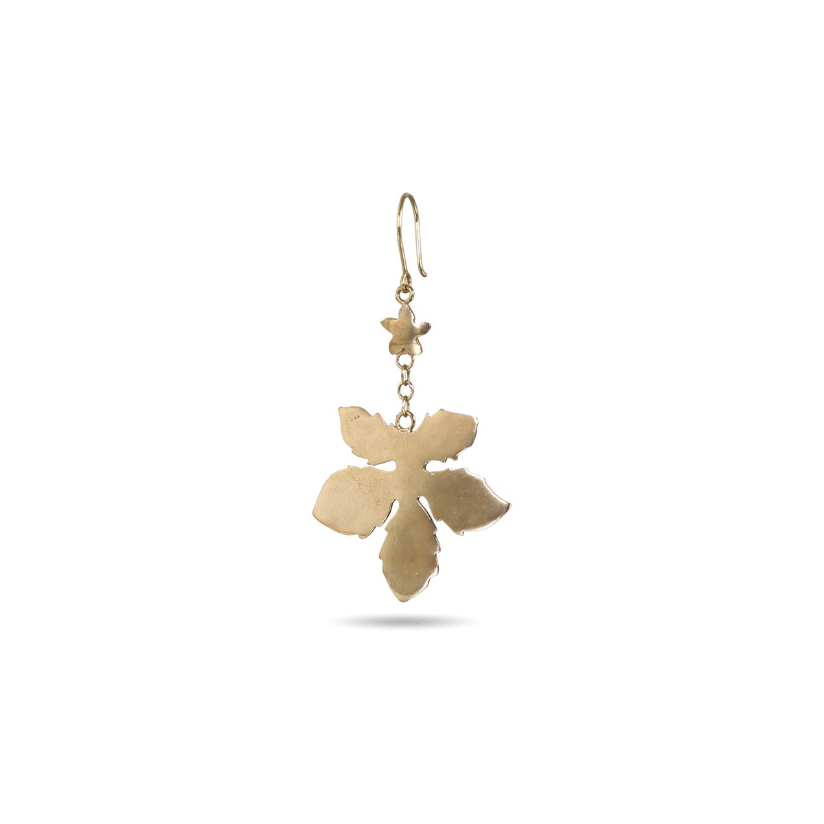 Gold Plated Dangle Earrings | Petal Style Hook Earrings 2