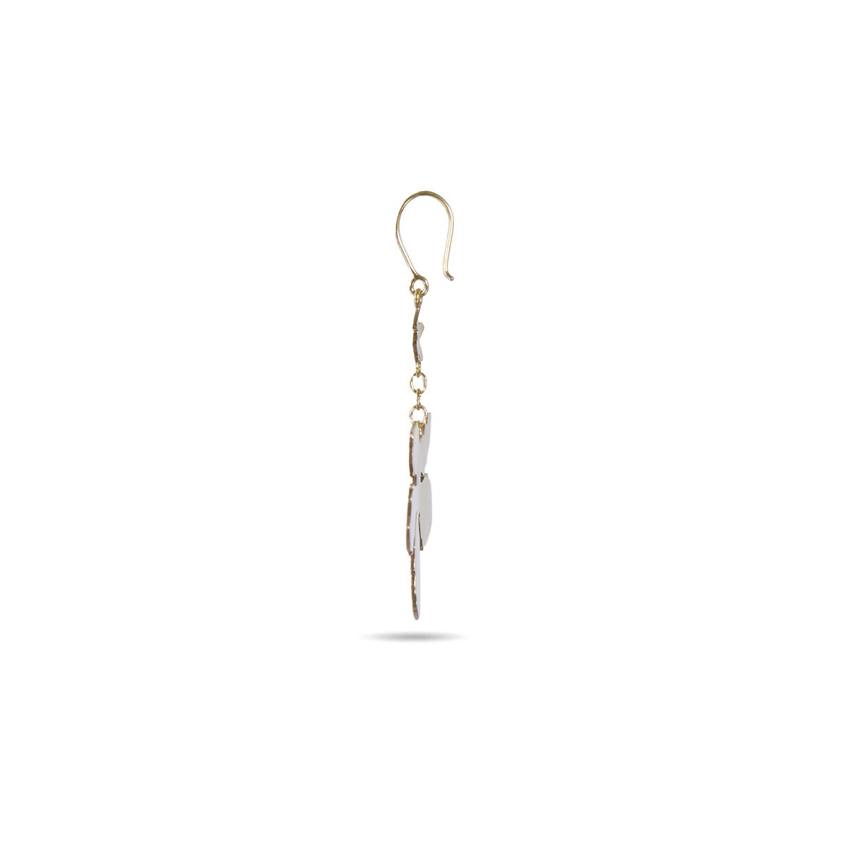 Gold Plated Dangle Earrings | Petal Style Hook Earrings 3