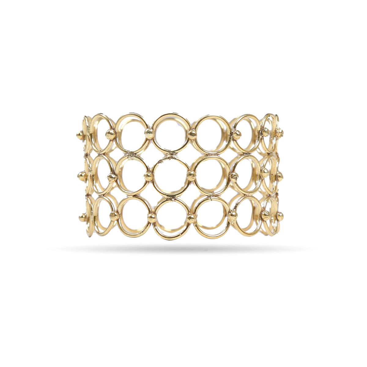 Gold Plated Chain Bracelet | Brass Bangle Bracelet 1