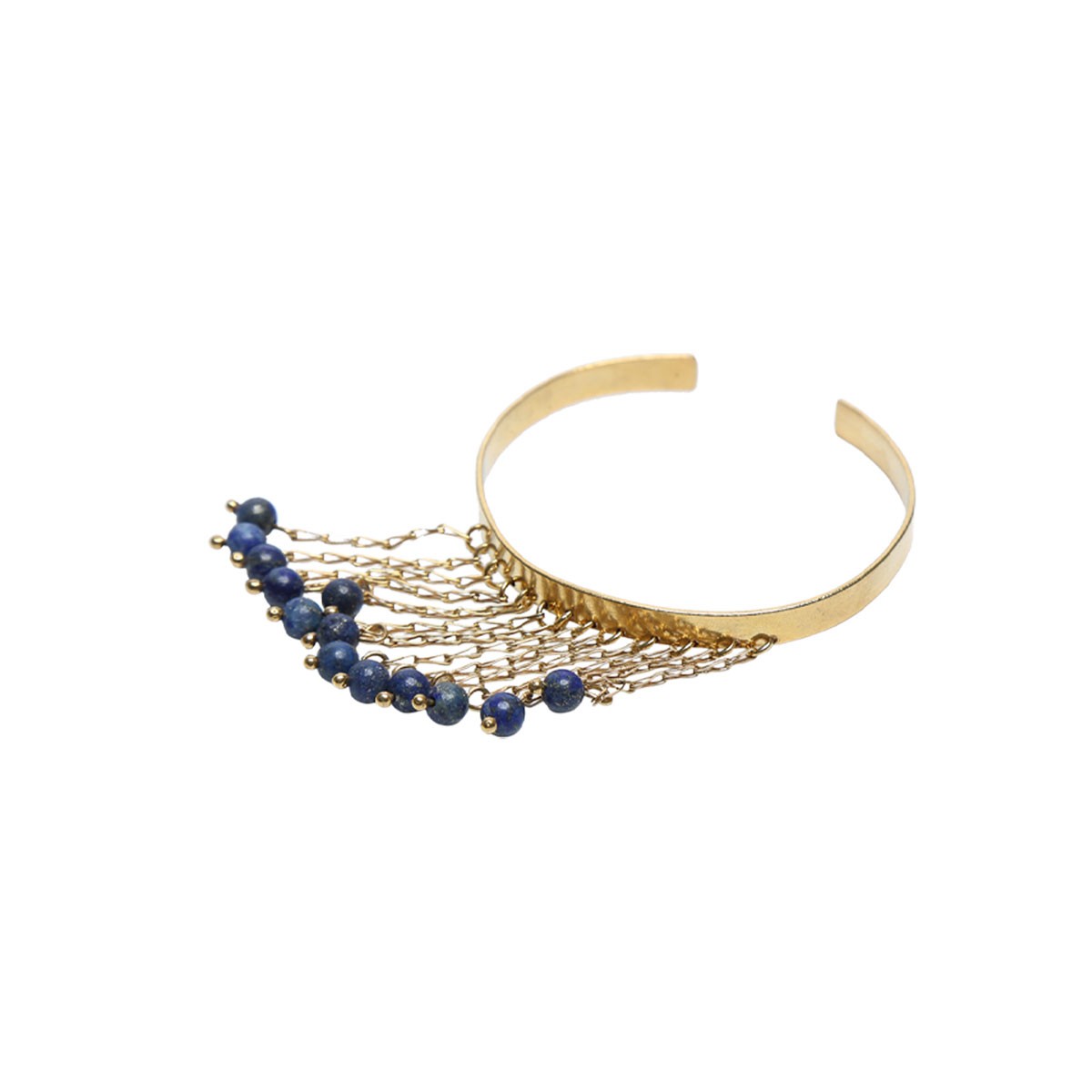 Lapis Lazuli Stone Jewelry Set | Gold Plated Pendant, Earrings, Ring & Bracelet 4