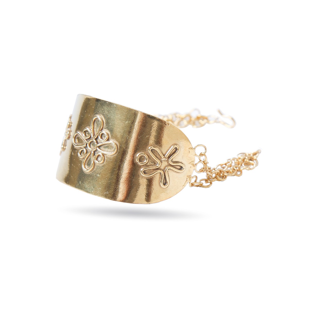 Gold Plated Bar Bracelet | Brass Chain Bracelet 2