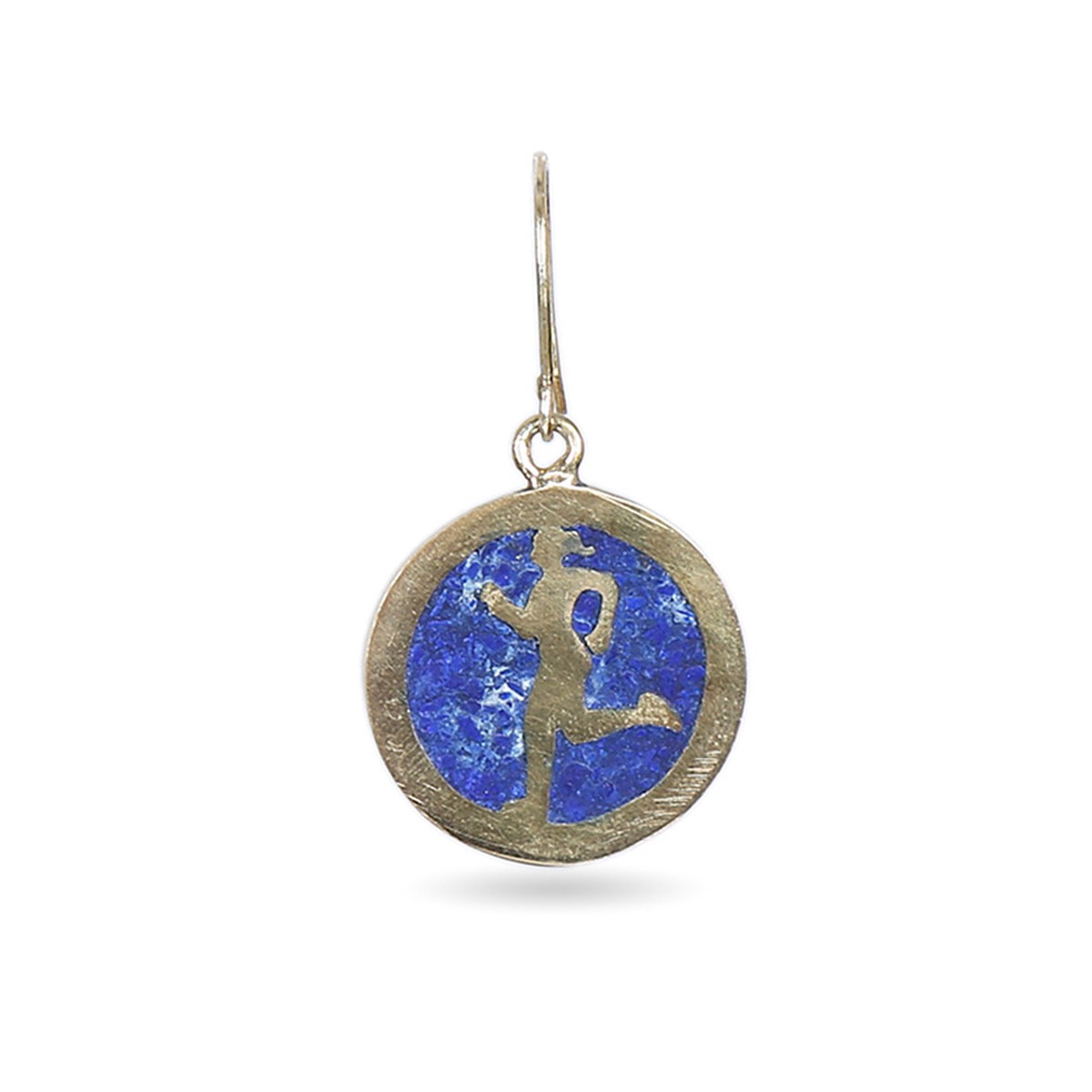 Lapis Stone Jewelry Set | Round Gold Plated Earrings & Ring 2