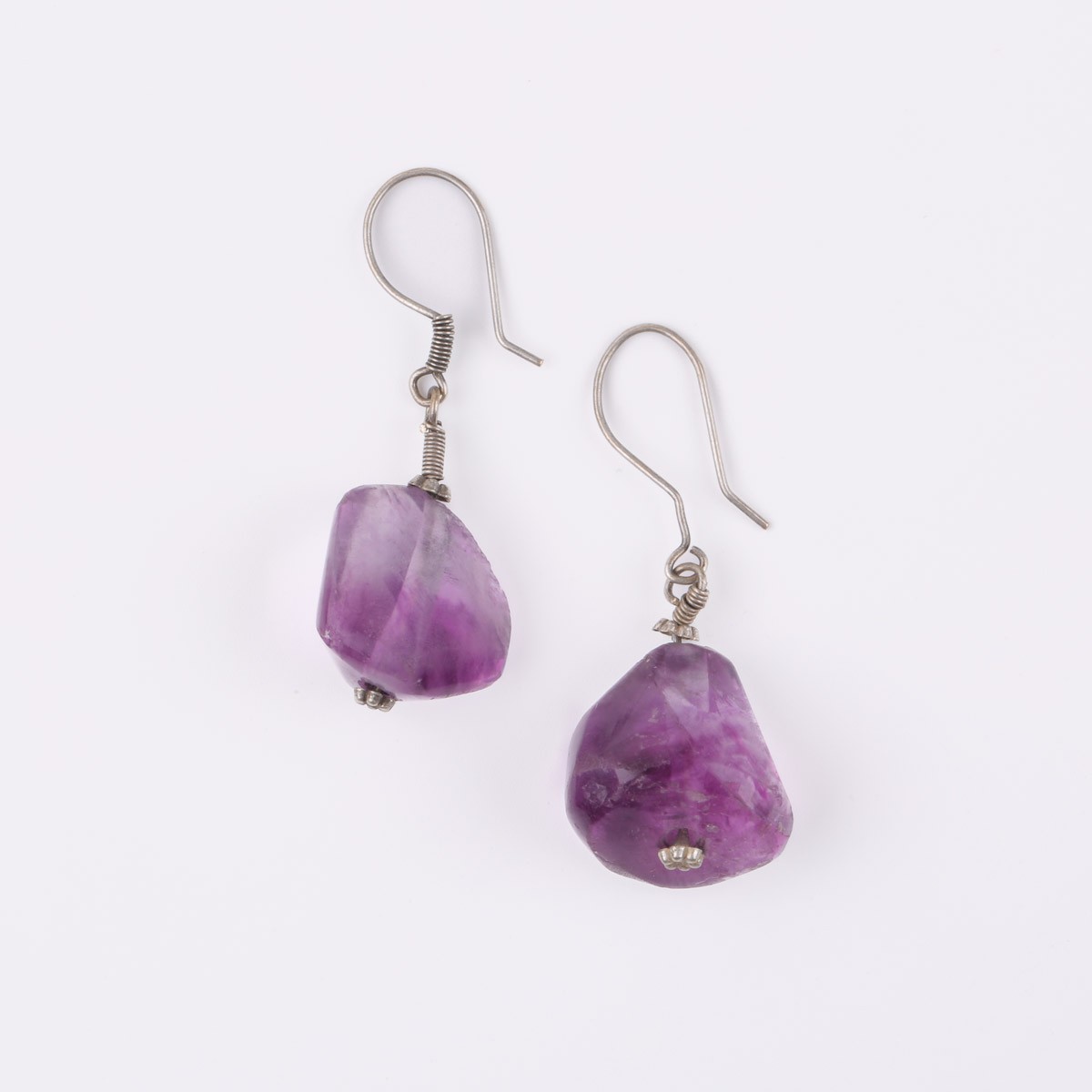 Amethyst Stone Earrings | Wire-Hook Earrings 2