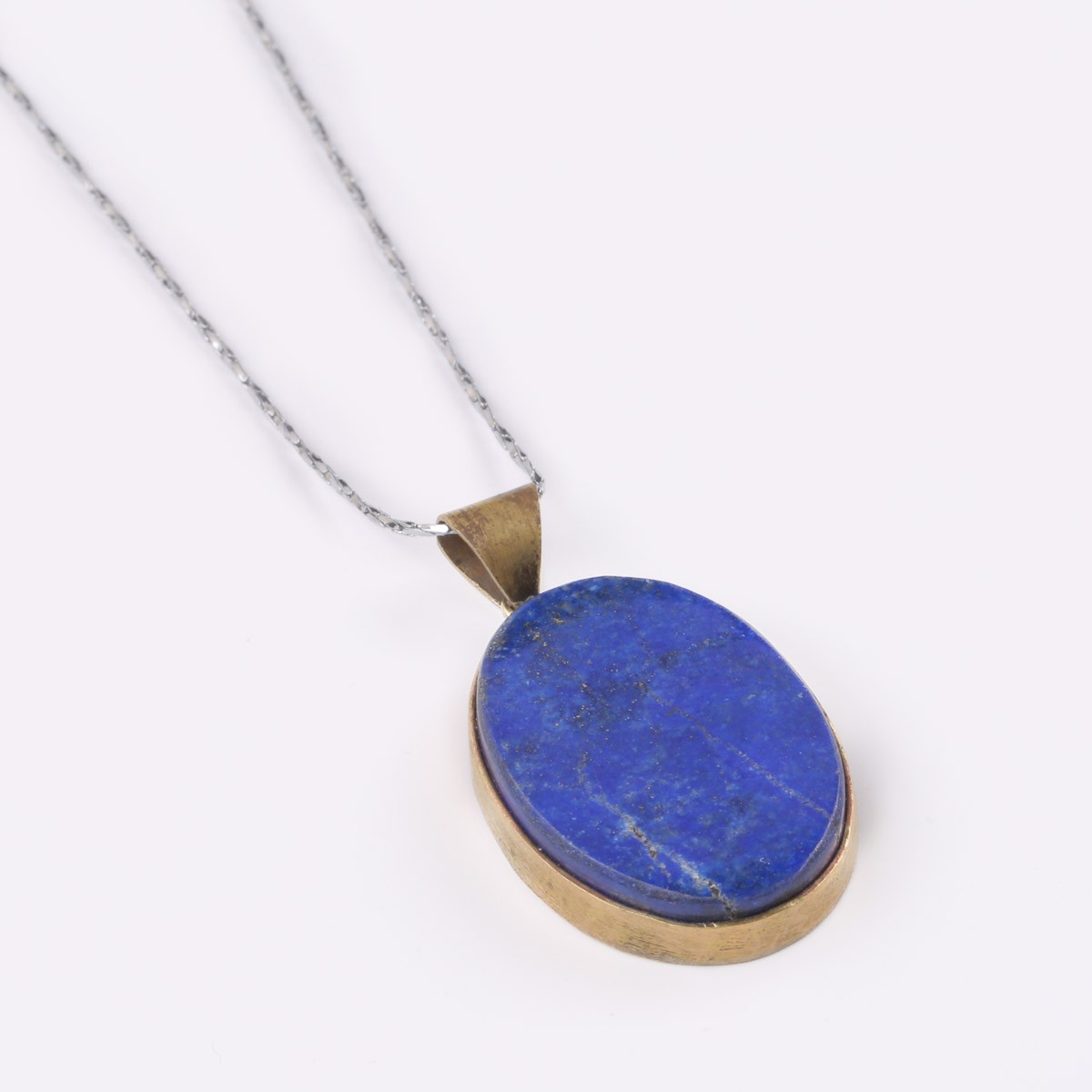 Lapis Lazuli Necklace | Brass Drop Necklace 2