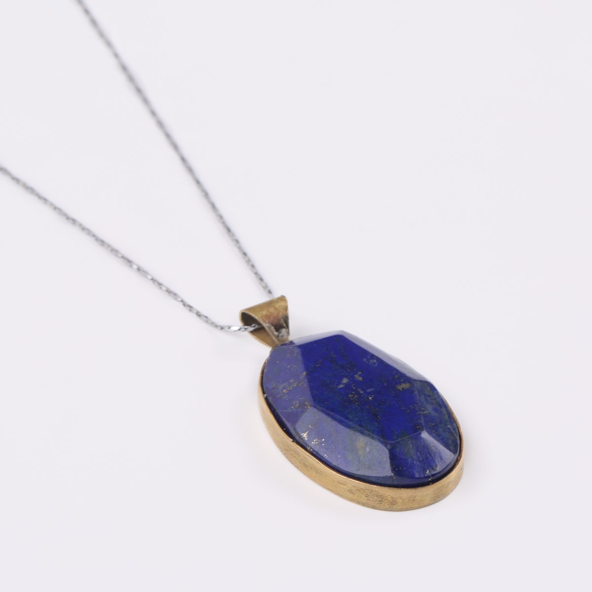 Lapis Drop Pendant | Emerald Cut Necklace 3