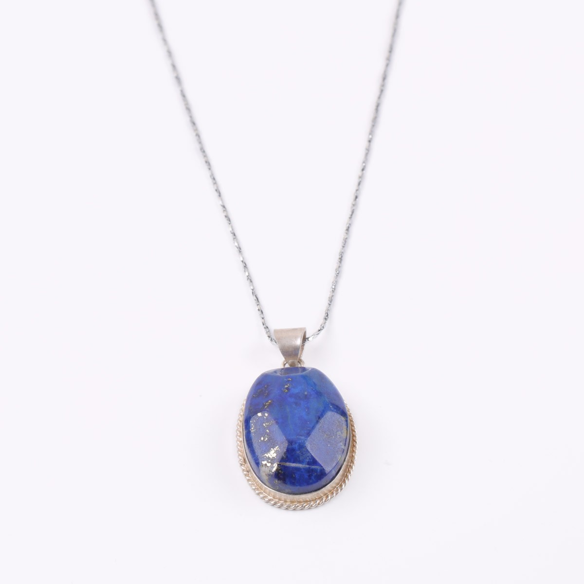 Lapis Lazuli Drop Necklace | Silver Pendant 3