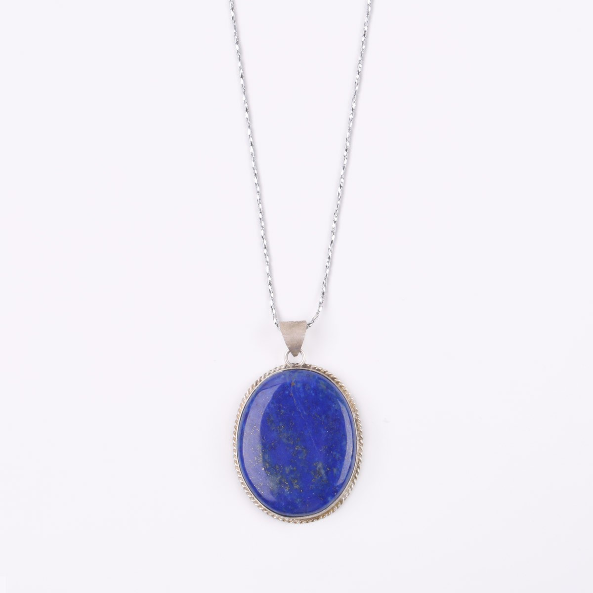 Lapis Lazuli Jewelry Set | Round Silver Set 3