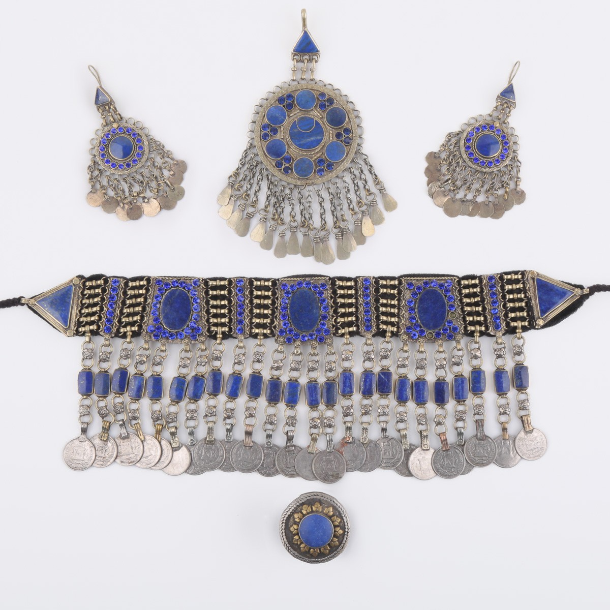 Lapis Lazuli Choker Set | Traditional Bridal Choker Set 4